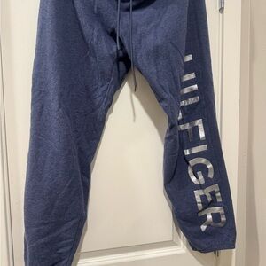 Tommy Hilfiger Women’s Navy Joggers with Silver Logo